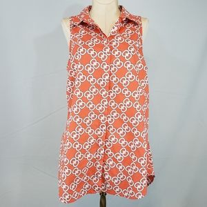 Crown & Ivy sleeveless cotton top size Medium